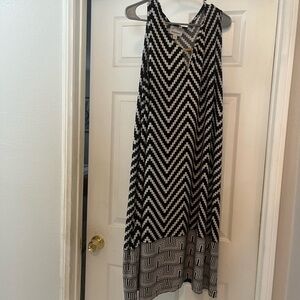 Torrid Monochrome Chevron Midi Dress